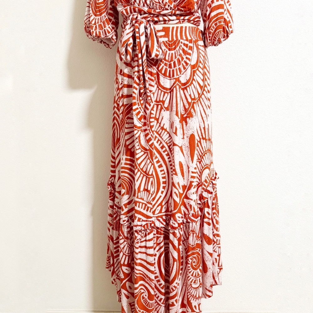 Anthro Bohdi Boho Wrap Top and Midi Skirt M/L - Picture 11 of 15